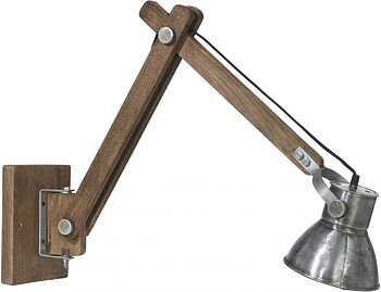 ASHBY VÄGGLAMPA Pale Silver