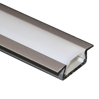 Aluminiumprofil, låg, infälld 22x6mm 