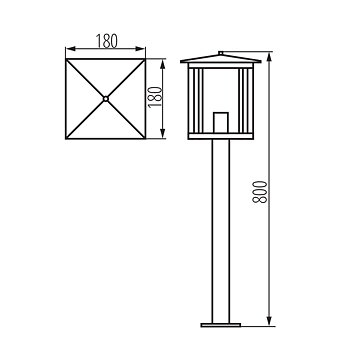KANLUX SELTO Pollare  80 cm E27