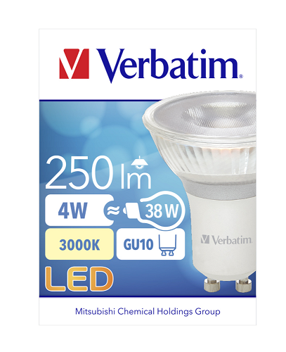 VERBATIM LED GU10 4W (25W) 3000K - 5