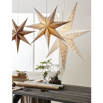 STAR TRADING Pappersstjärna Decorus Vit 63 cm