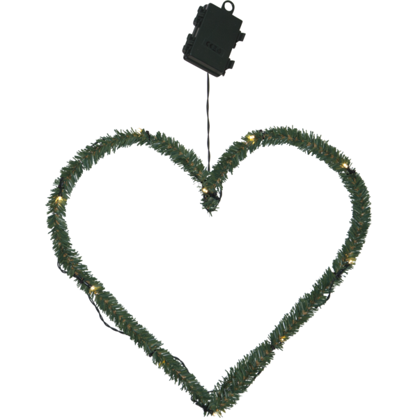 STAR TRADING Krans Line Heart Grön