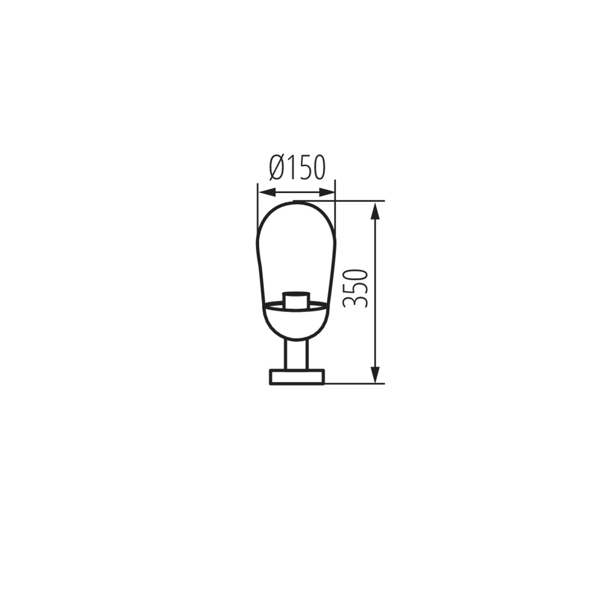 KANLUX LIEGO Pollare 37 cm E27 - 3