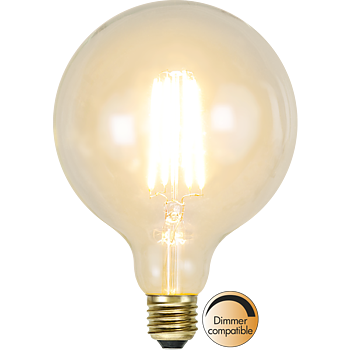 STAR TRADING E27 LED Filament G125 Soft Glow 2100K 3,6W Dimbar