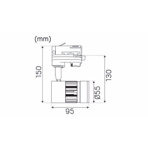 HIDE A LITE Comfort Track Micro 3000K 8W 36° Vit - 2