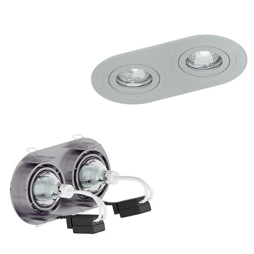 RENDL Bizz II 12V GU5,3 Borstad Aluminium - 2