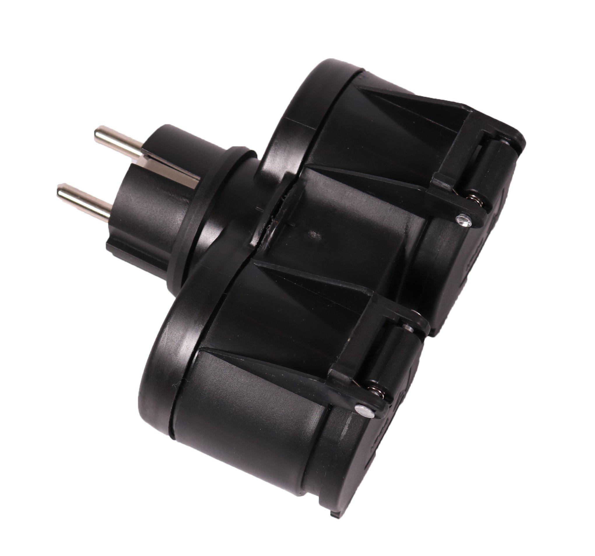 PR HOME Grenkontakt 2:a IP44 Utomhus Svart 12 cm
