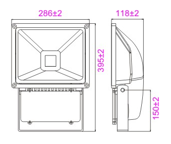 LED strålkastare 80W 3000K - 2