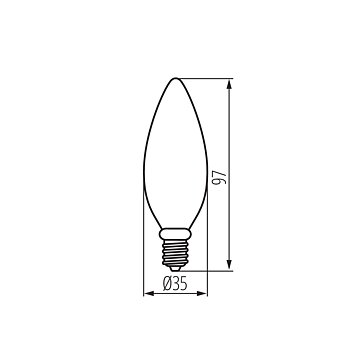 KANLUX XLEDDIM E14 Kron Klar 5,9W (60W) 2700K Dimbar