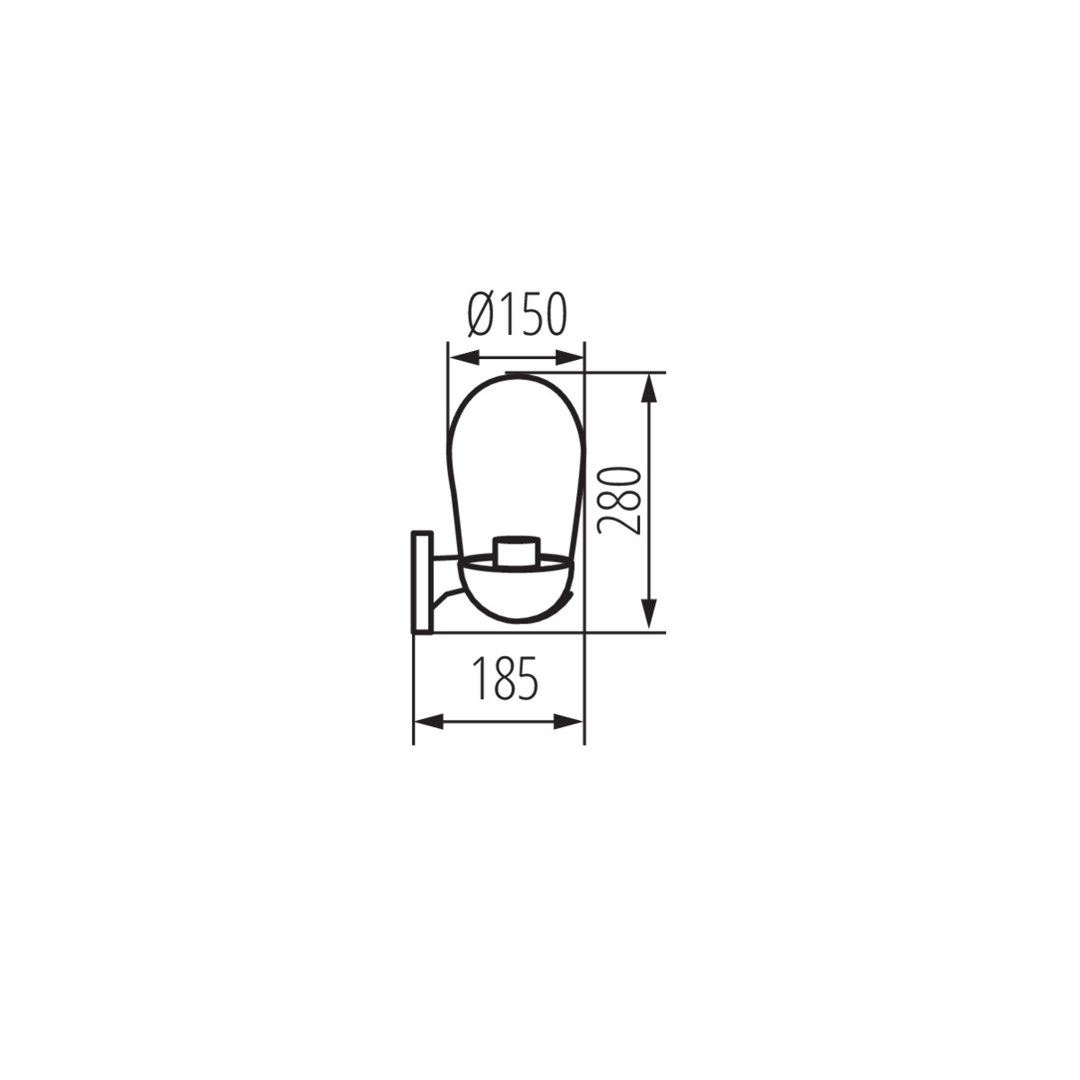 KANLUX LIEGO Fasadarmatur 28cm E27 - 3