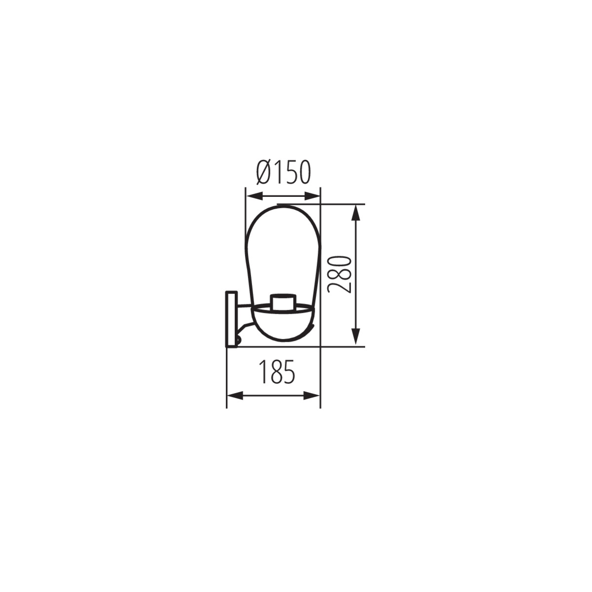 KANLUX LIEGO Fasadarmatur 28cm E27 Rörelsesensor - 3