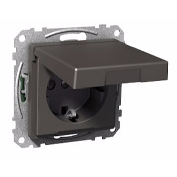 SCHNEIDER ELECTRIC Exxact 1-Vägsuttag Jordat m lock