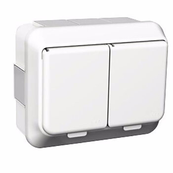 SCHNEIDER ELECTRIC Exxact 2-vägsuttag IP44 Utvändigt