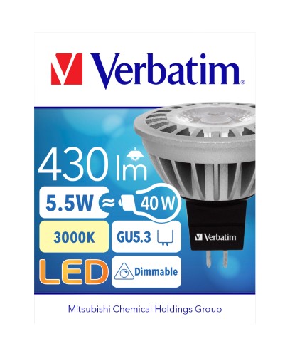 Verbatim MR16 5,5W (40W) 3000K dim - 4