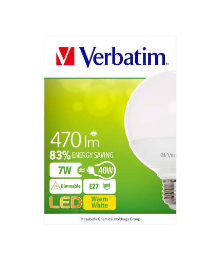 VERBATIM E27 7W (40W) 2700K Dimbar - 3