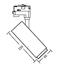 Track-LED 12W 3000K Ej dimbar Vit