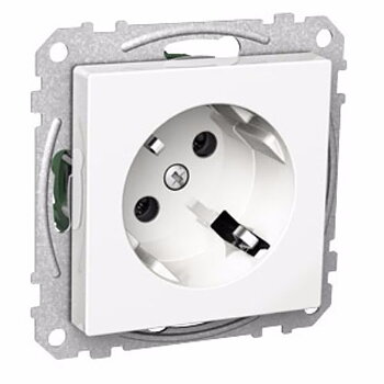 SCHNEIDER ELECTRIC Exxact 1-vägsuttag Jordat 45º