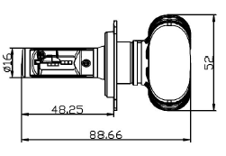 LED Bilstrålkastarlampa H4 4000 lm 9G - 3