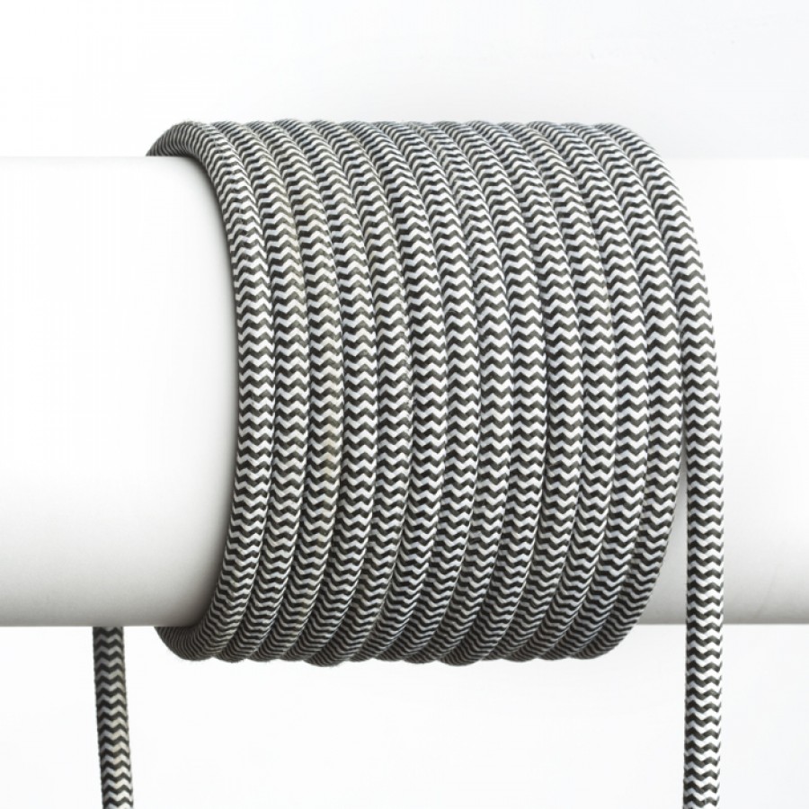 RENDL Fit 3x0,75 textilkabel metervara Vit - 7