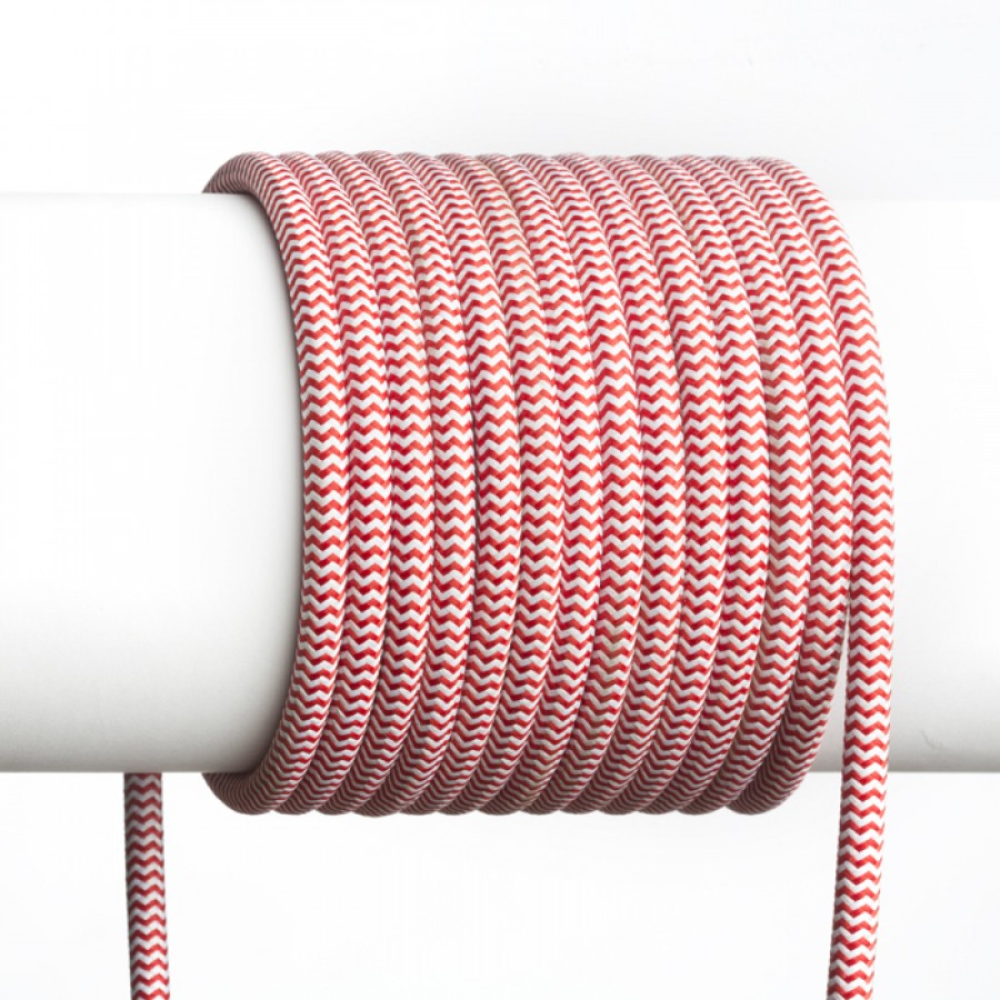 RENDL Fit 3x0,75 textilkabel metervara Vit - 5