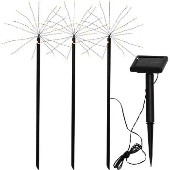 STAR TRADING Utomhusdekoration solcellsbelysning Firework 3x40 cm