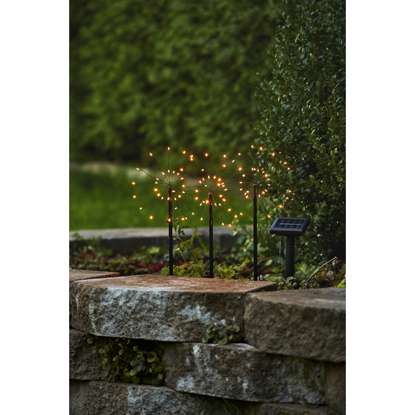 STAR TRADING Utomhusdekoration solcellsbelysning Firework 3x40 cm - 2