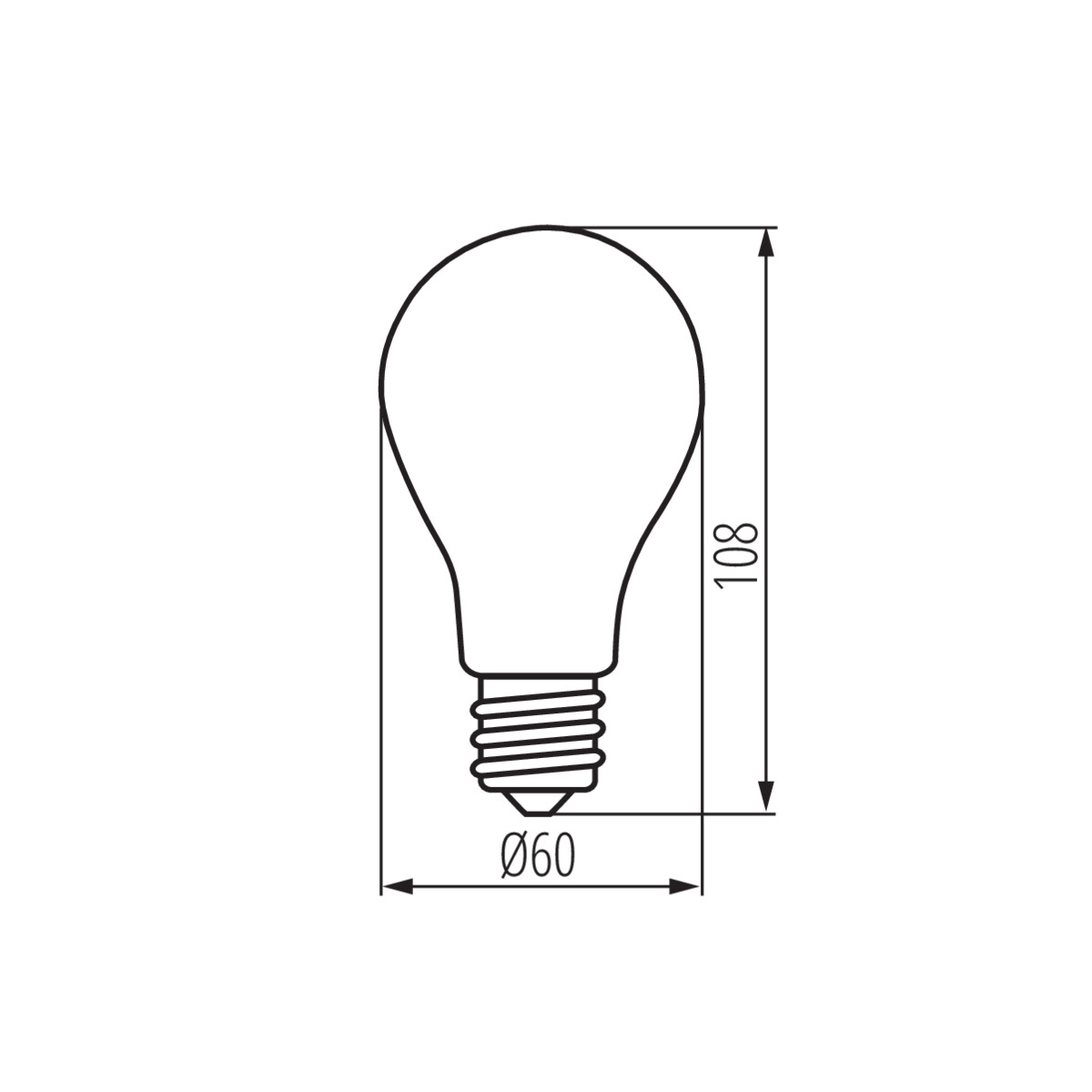 KANLUX XLED E27 Normal Klar 4W (62W) 2700K - 2