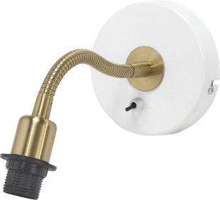 PR HOME Cia Vägglampa Vit/Mässing