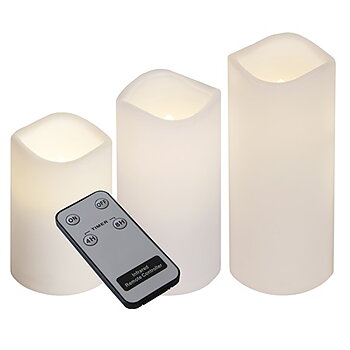 STAR TRADING LED Blockljus Paul IR Fjärrkontroll 3-pack