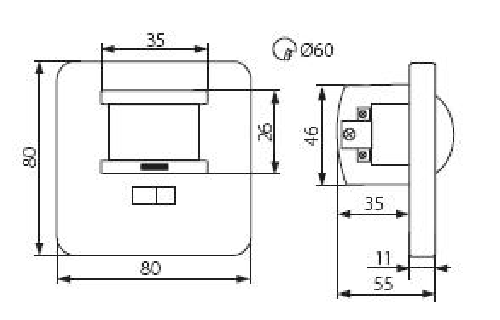 KANLUX MARID Rörelsesensor Vägg PIR - 2