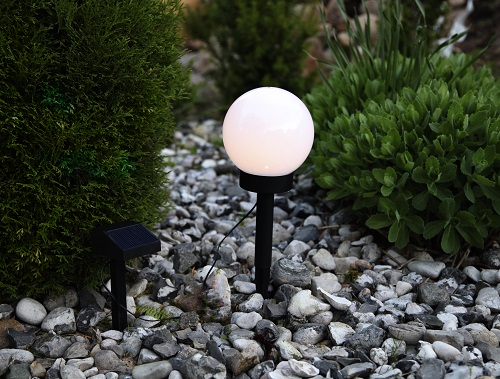 STAR TRADING Solcellsdekoration Globus Trädgårdsklot 20 cm - 4