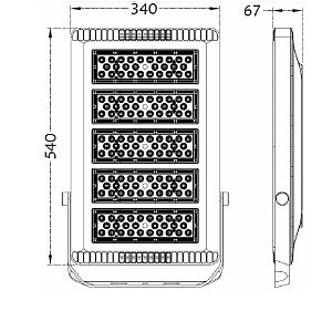 LED Mastbelysning 240W 4000K