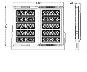 LED Mastbelysning 480W 4000K