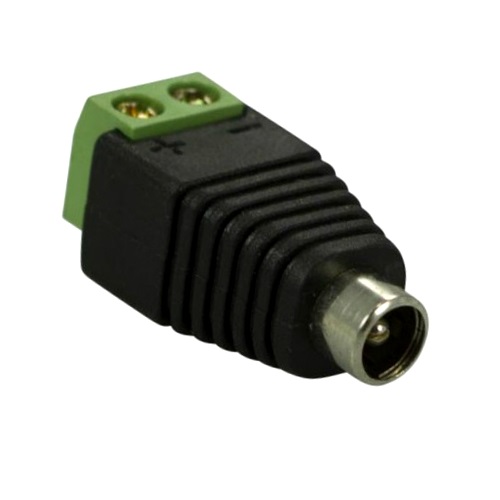 DC plugg 5,5/2,1 mm, hona svart