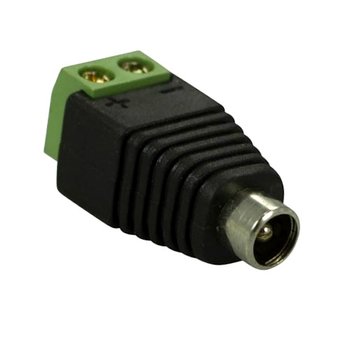 DC plugg 5,5/2,1 mm, hona svart
