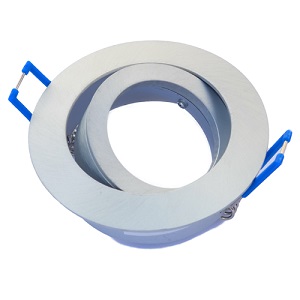 Downlight Ställbar Blank Silver Håltagn 73 mm