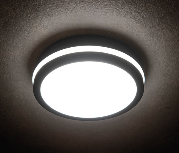 KANLUX Plafond BENO IP65 12-18W CCT Rund grafit Sensor - 3