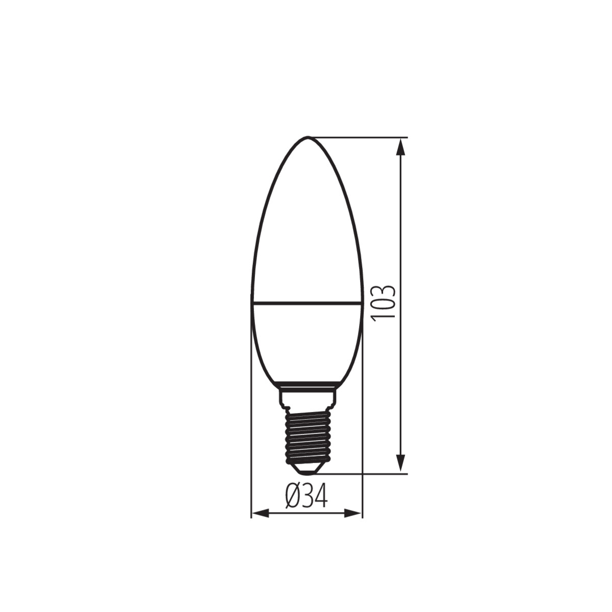 KANLUX LED E14 Kron 5,9W (60W) 2700K - 2