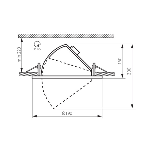 KANLUX HIMA LED downlight 23W 4000K svart  - 2