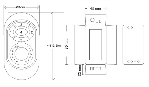 Styrning 2,4GHz LED list Justerbar Vit - 3