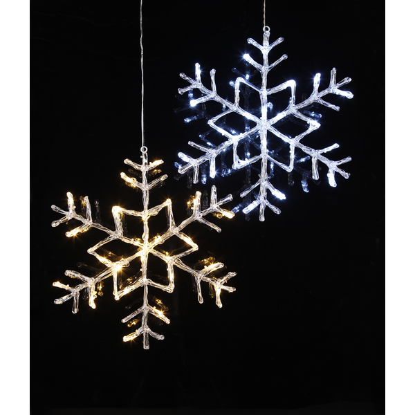 STAR TRADING Snöflinga Antarctica Varmvit 40 cm - 2