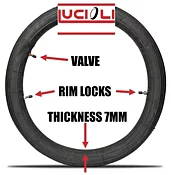 Lucioli 7mm slang  Fram 21" alla storlekar