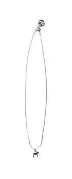 Scandi Mini Halsband 40 cm - Häst, silver