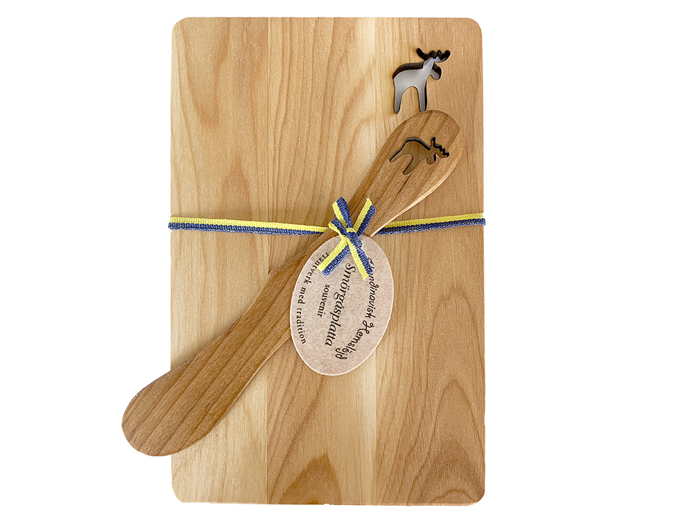 Sandwich plate & butterknife of alder - Elk