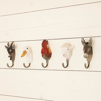 Handcarved hook Goat