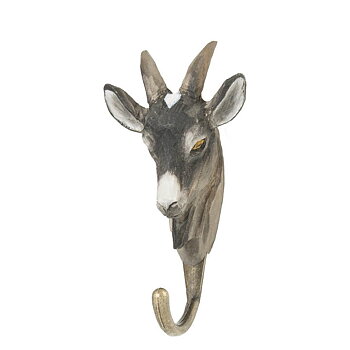 Handcarved hook Goat
