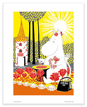 Mumin mini poster - Muminmamma plockar bär 