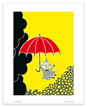 Moomin mini poster - Little My with umbrella
