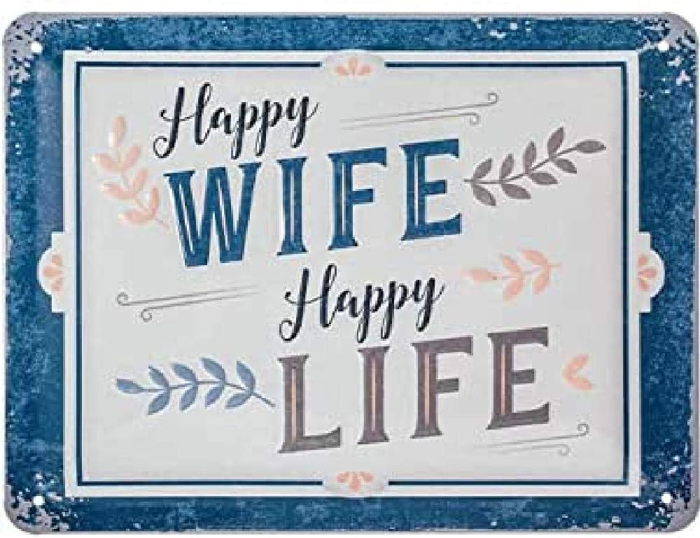 Skylt - Happy Wife Happy Life