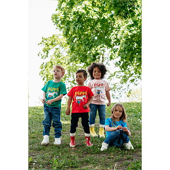 Pippi Longstocking Classic T-shirt - Green 122/128